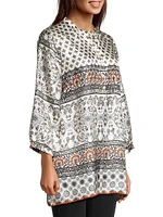 Corry Printed Silk Twill Tunic