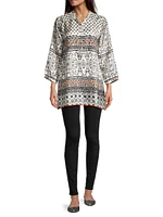 Corry Printed Silk Twill Tunic