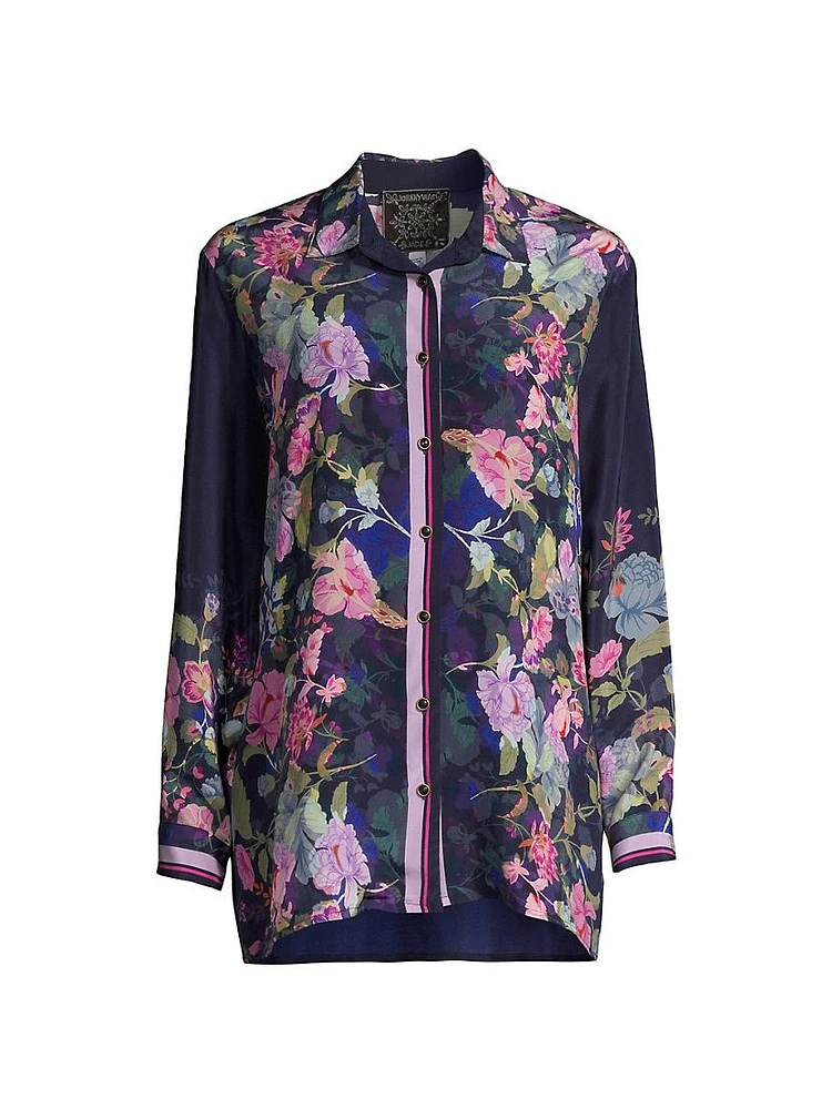 Valeria Floral Silk Shirt