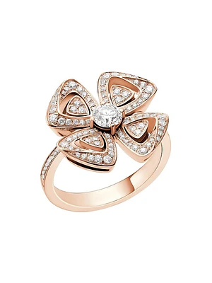 Fiorever 18K Pink Gold & 0.67 TCW Diamond Ring