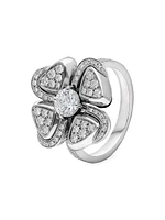 Fiorever 18K White Gold & 1.01 TCW Diamond Ring