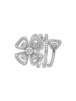 Fiorever 18K White Gold & 2.12 TCW Diamond Wrap Ring