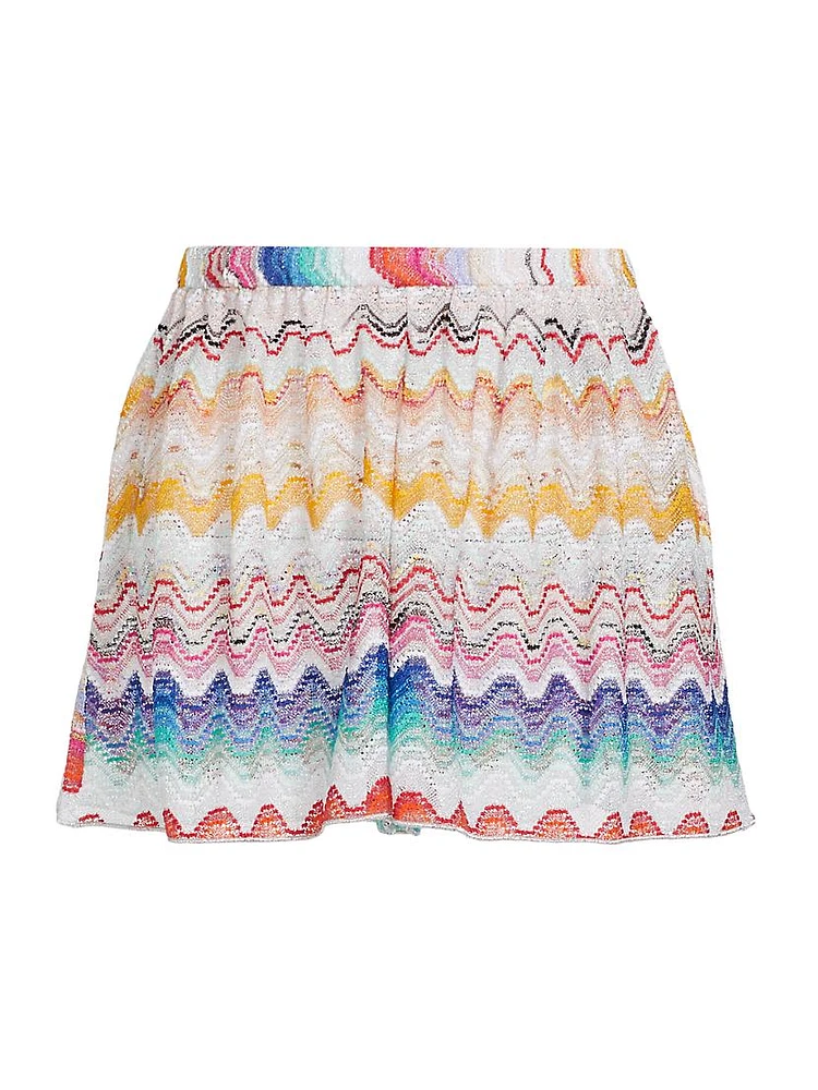 Zigzag Knit Shorts