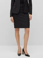 Slim-Fit Pencil Skirt Virgin Wool