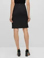 Slim-Fit Pencil Skirt Virgin Wool