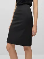 Slim-Fit Pencil Skirt Virgin Wool