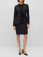 Slim-Fit Pencil Skirt Virgin Wool