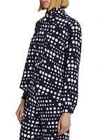 Keith Polka-Dot Tie Blouse