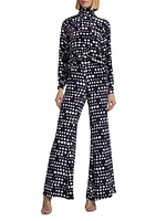 Keith Polka-Dot Tie Blouse