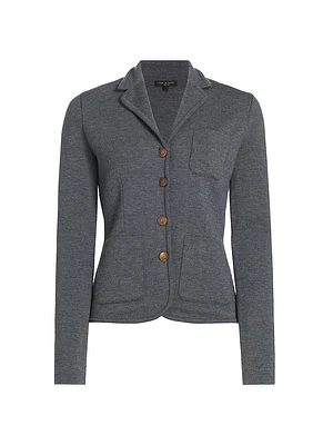 Abigail Wool-Blend Knit Blazer