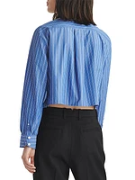 Striped Cropped Shirt