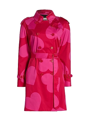 Hearts Cotton Trench Coat