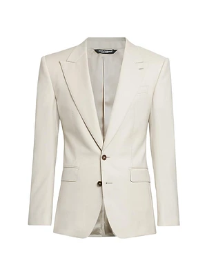 Wool Two-Button Suit Jacket