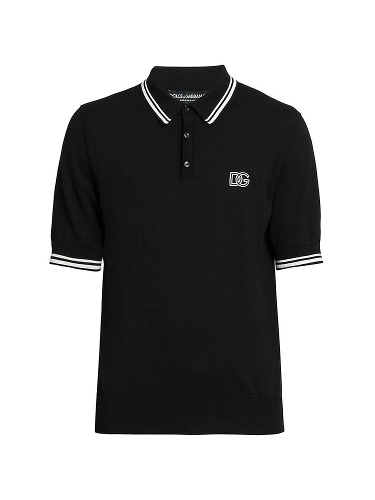 Striped Cotton Polo Shirt