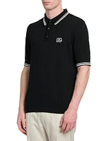 Striped Cotton Polo Shirt