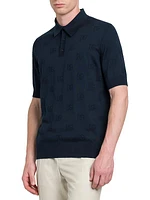 Logo Silk Polo Shirt