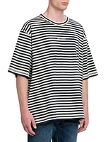 Striped Cotton Crewneck T-Shirt