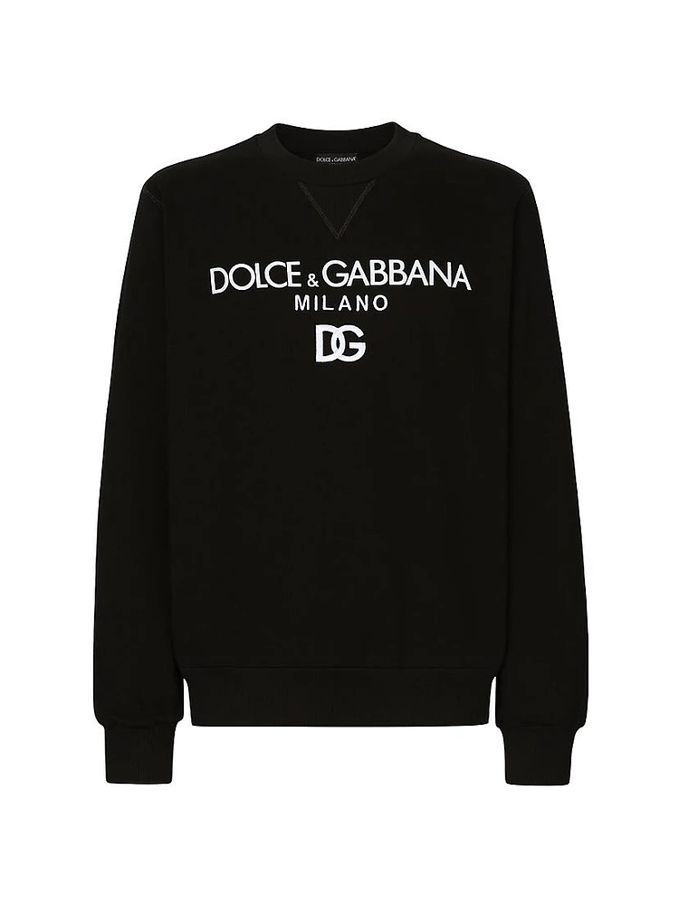 Logo Cotton Crewneck Sweatshirt