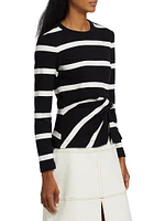 Carlita Striped Twist Top