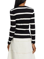 Carlita Striped Twist Top