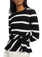 Carlita Striped Twist Top