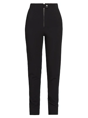 Straight-Leg Wool-Blend Pants