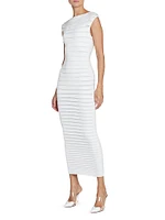 Stripe Column Midi-Dress