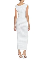 Stripe Column Midi-Dress