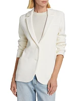 Wool Knit Boyfriend Blazer