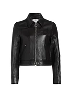 Zipped Iconic Leather Jacket