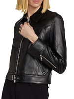 Zipped Iconic Leather Jacket