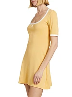 Holistic Contrast Cotton Minidress