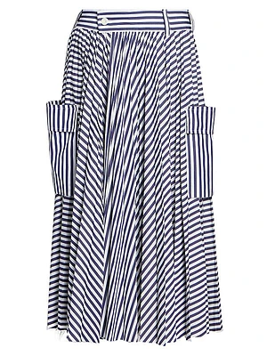 Thomas Mason Stripe Maxi Skirt