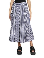 Thomas Mason Stripe Maxi Skirt