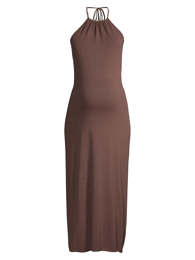 Maternity The Emmi Halter Midi-Dress