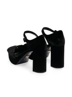 Velvet Platform Sandals