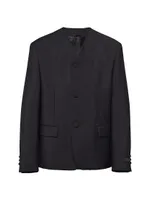 Single-Breasted Mohair Wool Jacket