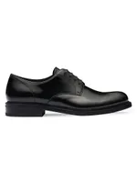 Brushed Leather Lace-Up Shoes