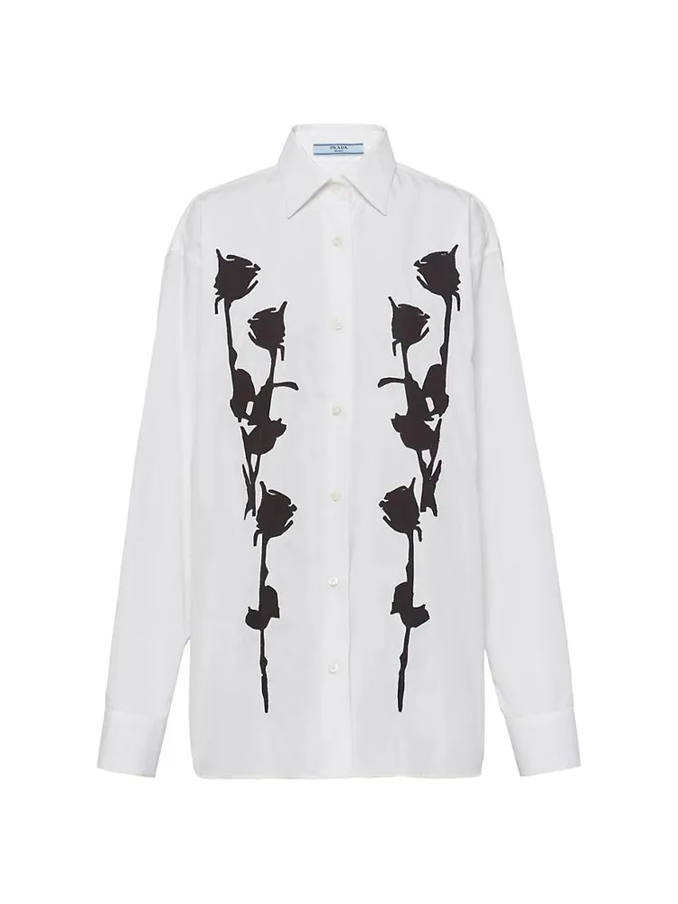 Embroidered Poplin Shirt