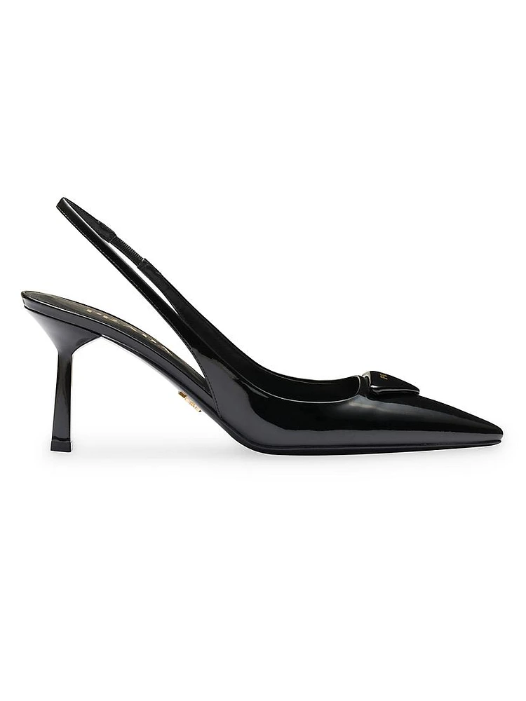 Patent Leather Slingback Pumps