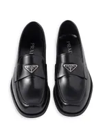 Brushed Leather Loafers