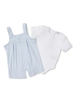 Baby Boy's Bodysuit & Shortalls Set