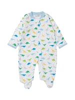 Baby Boy's Dinosaur Print Footie