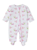 Baby Girl's Ruffle-Trim Golf Print Footie