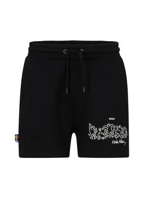 Haring Gender-Neutral Shorts Cotton-Blend Terry