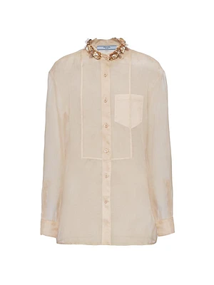 Embroidered Organza Shirt