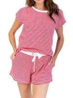 Stripe Jersey Short Pajama Set