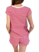 Stripe Jersey Short Pajama Set