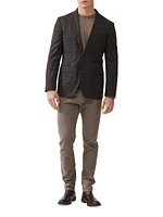 South Oamaru Check Wool & Cotton-Blend Slim-Fit Two-Button Sport Coat