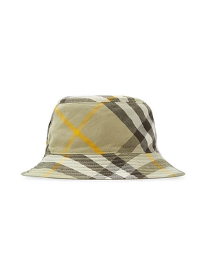 Reversible Cotton-Blend Bucket Hat